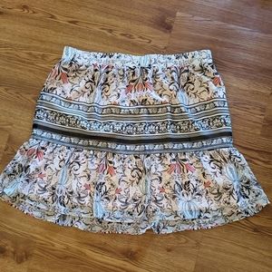 Loft Floral Mini Skirt Pink Paisley